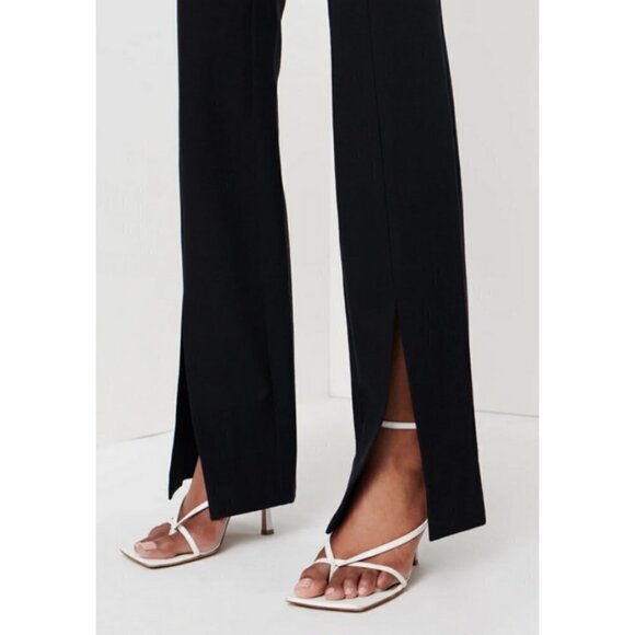 💕DEREK LAM 10 CROSBY💕 Lucia Flared Slit Trousers ~ Black 8 NWT - Picture 3 of 16